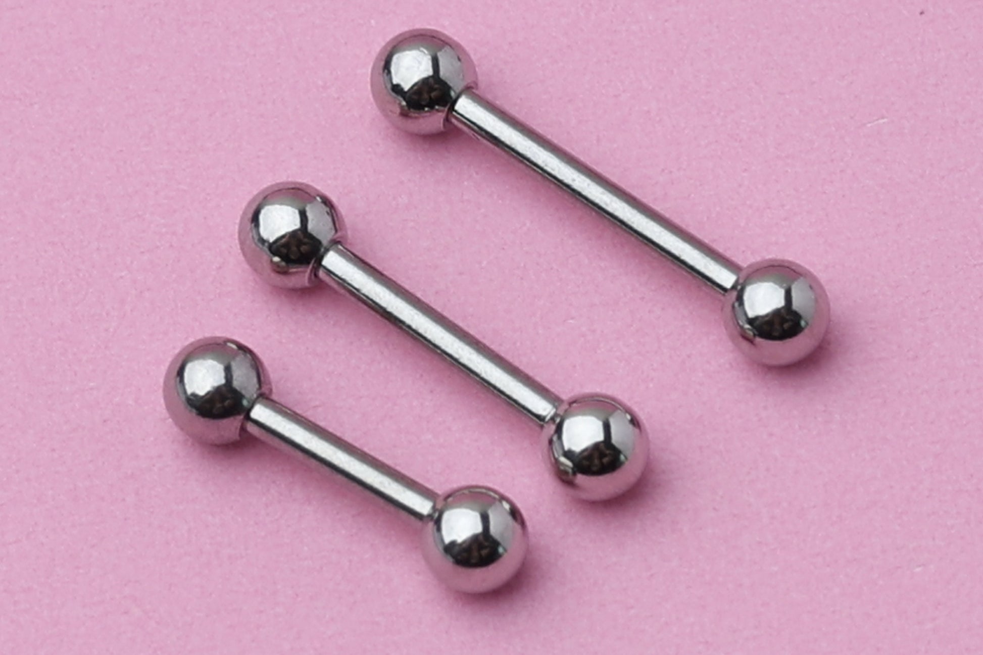 Barbell, Silver Eyebrow Piercing, Nipple Piercing, Rook Piercing, Daith Bar, Lip Piercing, Tongue Jewelry, Helix Piercing