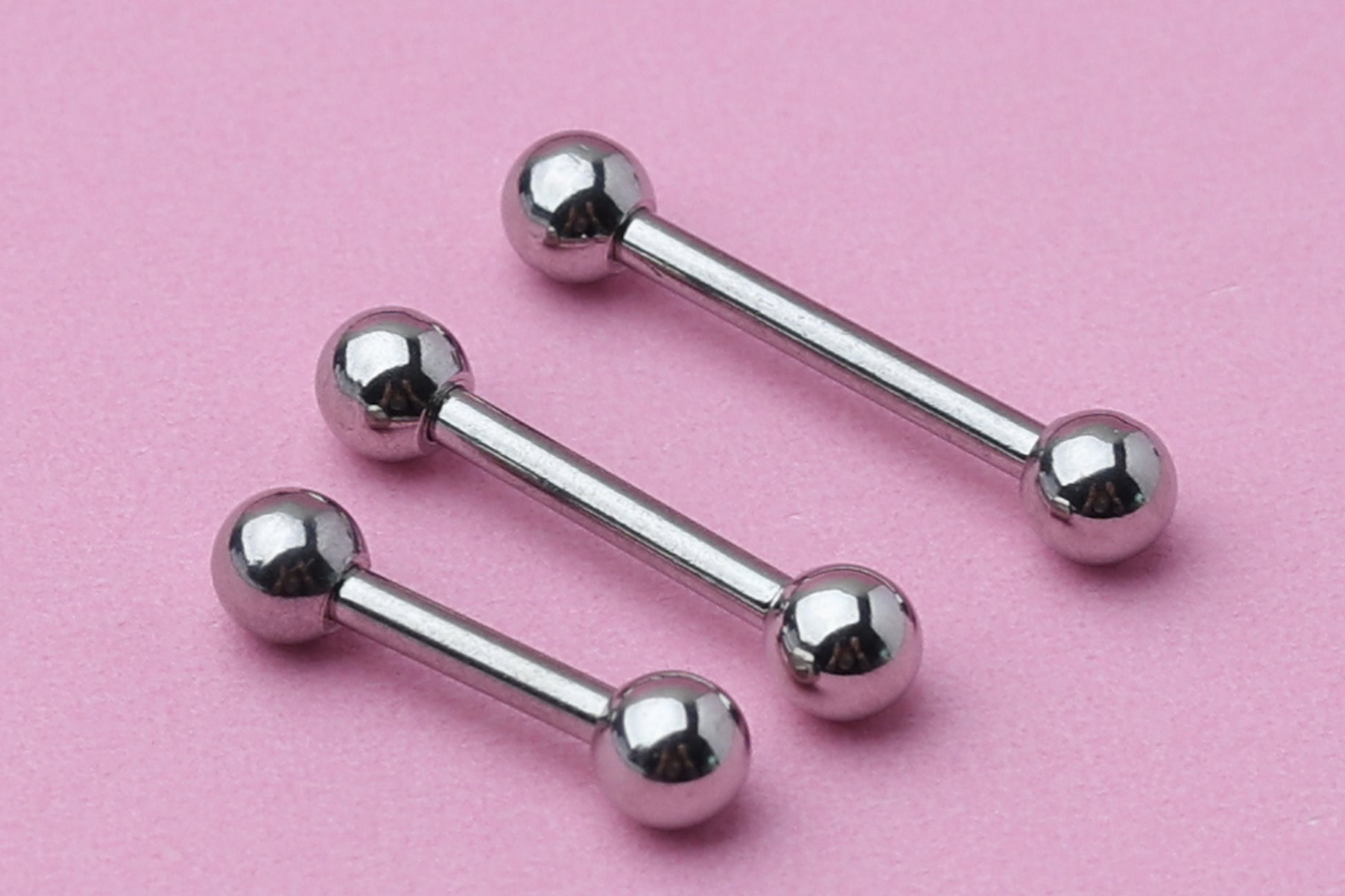 Barbell, Silver Eyebrow Piercing, Nipple Piercing, Rook Piercing, Daith Bar, Lip Piercing, Tongue Jewelry, Helix Piercing