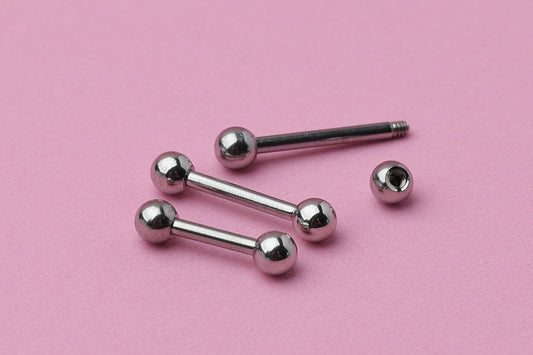 Barbell, Silver Eyebrow Piercing, Nipple Piercing, Rook Piercing, Daith Bar, Lip Piercing, Tongue Jewelry, Helix Piercing