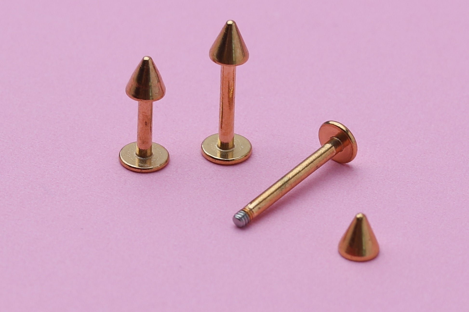 Spiked Labret Stud, Gold Labret Jewelry, Helix Piercing, Tragus Piercing, Flat Back Earring, Conch Hoop, Conch Stud, Lip Piercing, Daith