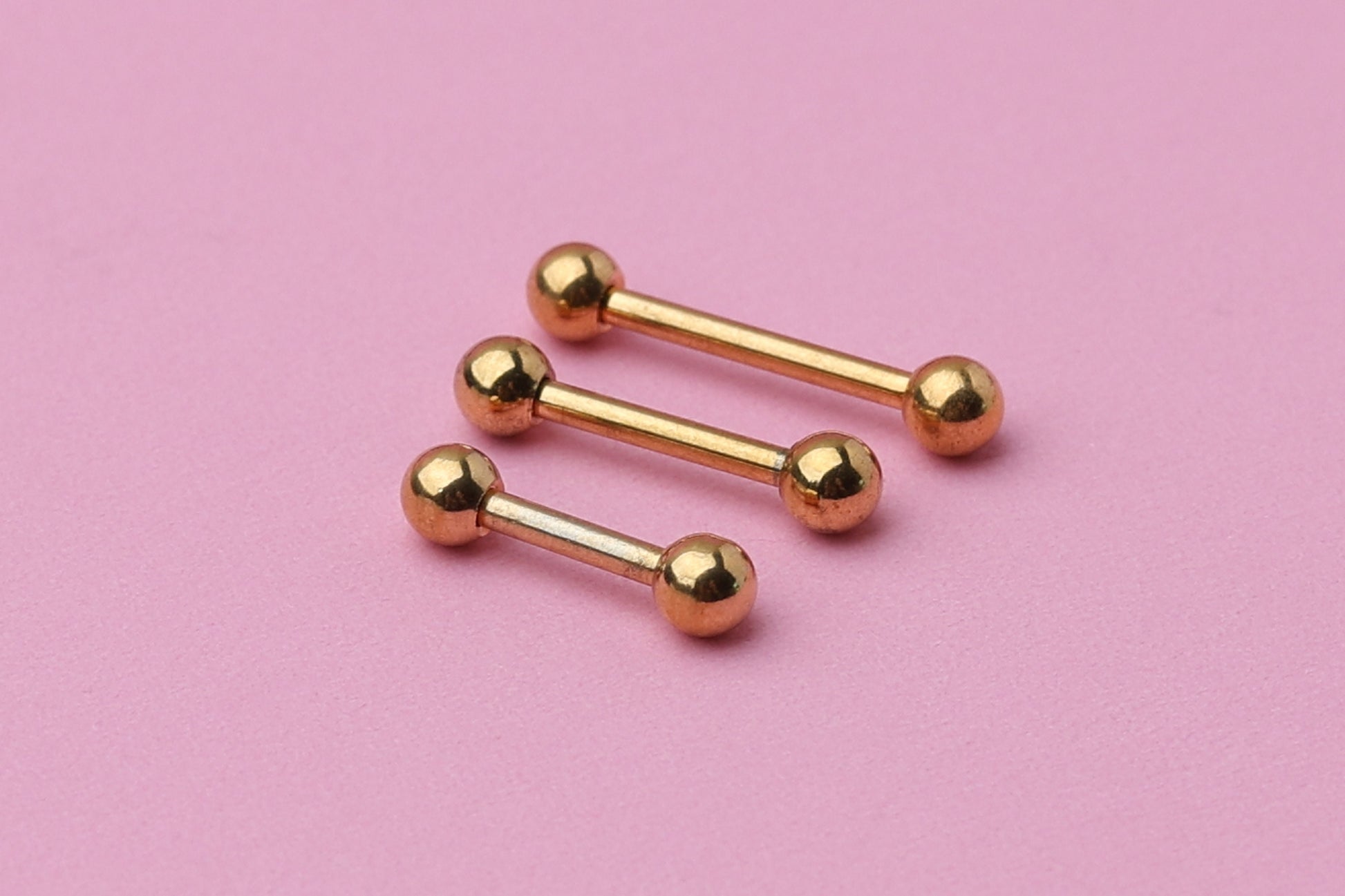 Barbell, Gold Eyebrow Piercing, Nipple Piercing, Rook Piercing, Daith Bar, Lip Piercing, Tongue Jewelry, Helix Piercing