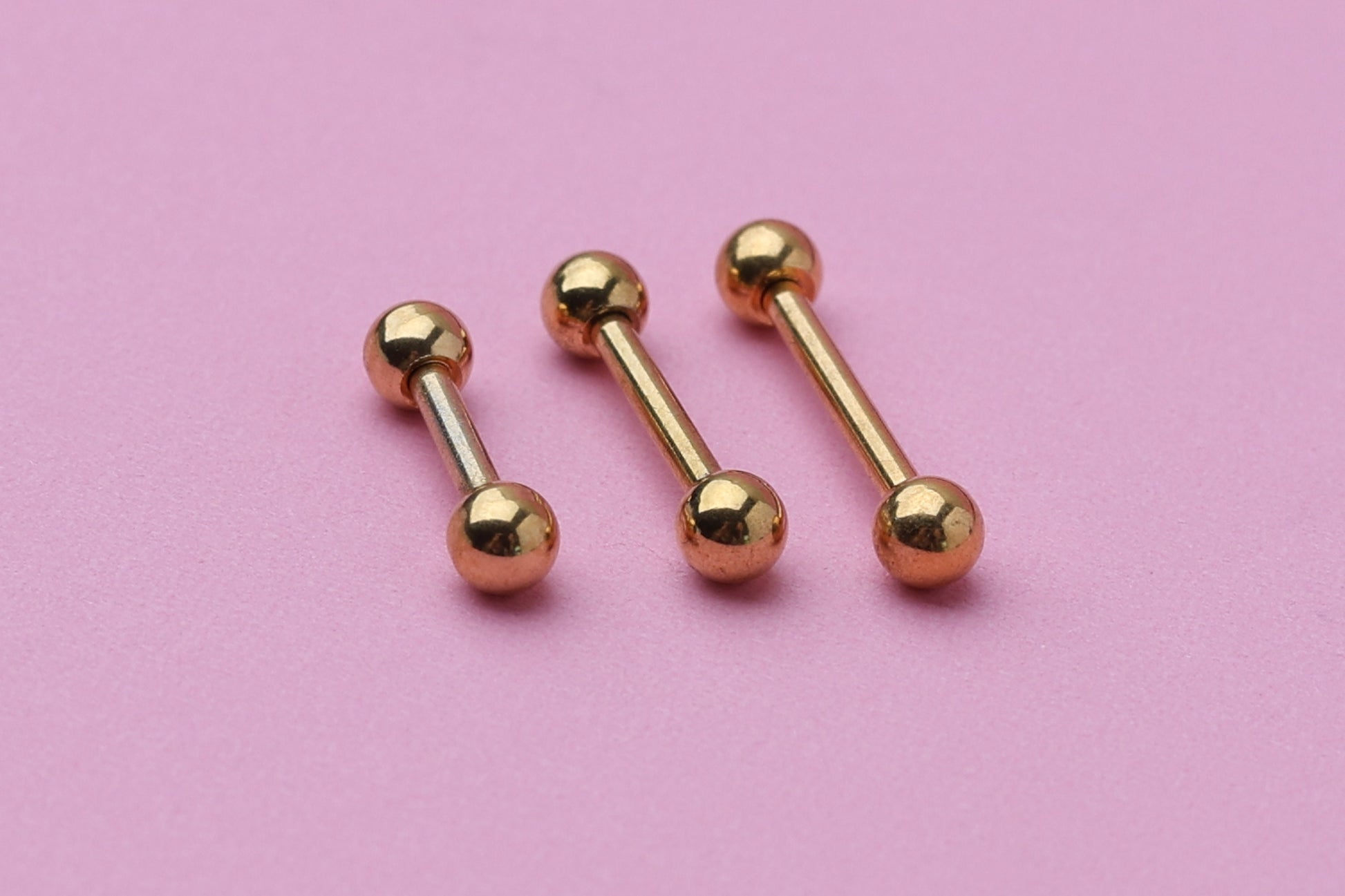 Barbell, Gold Eyebrow Piercing, Nipple Piercing, Rook Piercing, Daith Bar, Lip Piercing, Tongue Jewelry, Helix Piercing