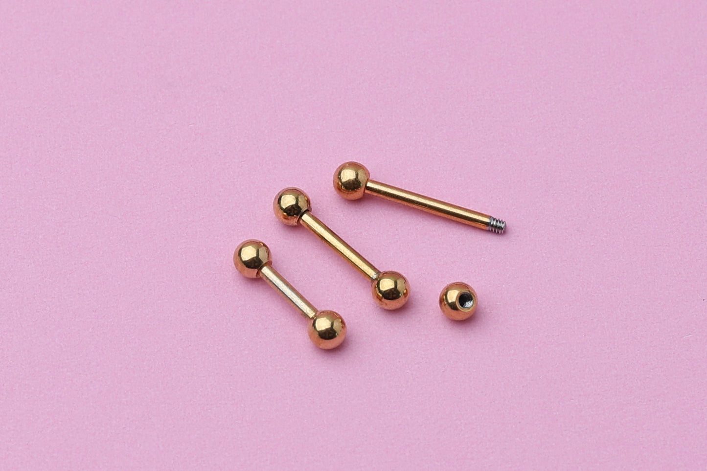 Barbell, Gold Eyebrow Piercing, Nipple Piercing, Rook Piercing, Daith Bar, Lip Piercing, Tongue Jewelry, Helix Piercing