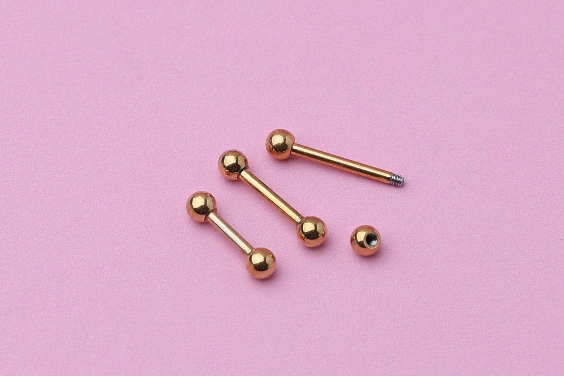 Barbell, Gold Eyebrow Piercing, Nipple Piercing, Rook Piercing, Daith Bar, Lip Piercing, Tongue Jewelry, Helix Piercing