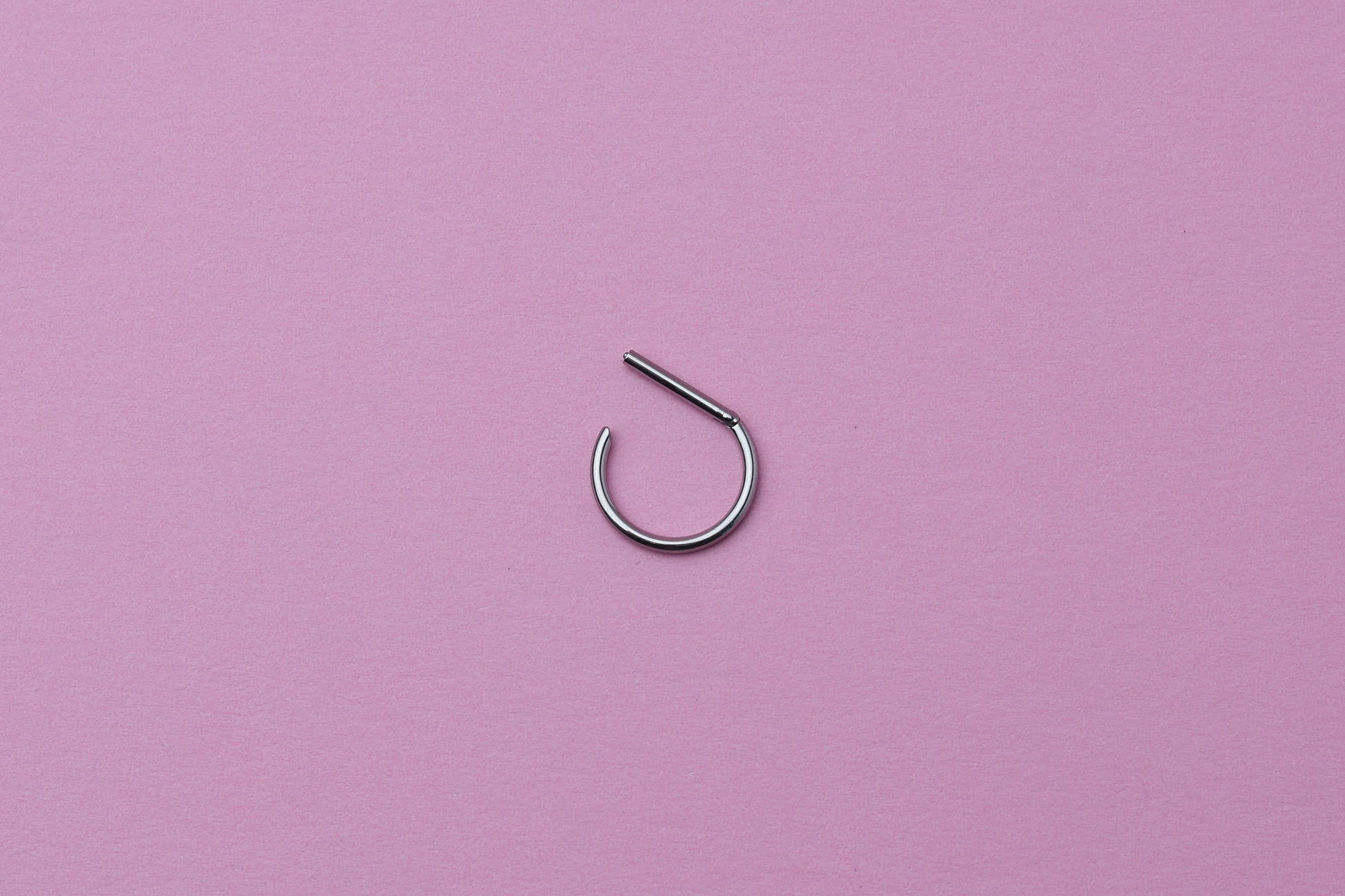 D Shaped Septum Clicker, Septum Jewelry, Unique Septum Ring, Septum Hoop