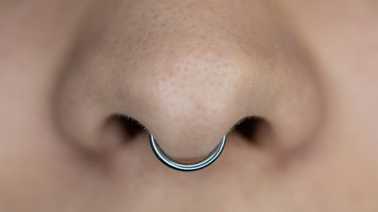 Silver Titanium Implant Grade Clicker Silver Hoops in all sizes - septum clicker 16 Gauge 1.2mm hinged Segment clicker - Nose - Conch - Ear