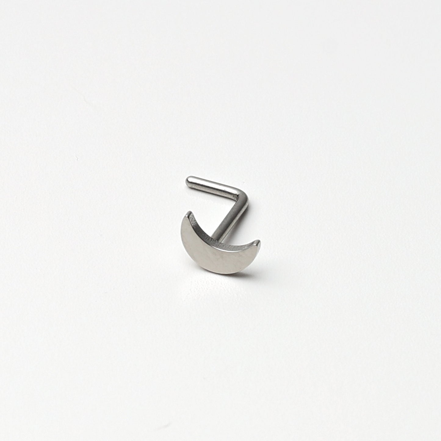 Stainless Steel L Shaped Nose Stud in various Designs including stars, hearts, infinity, butterfly, lock, for nose piercings