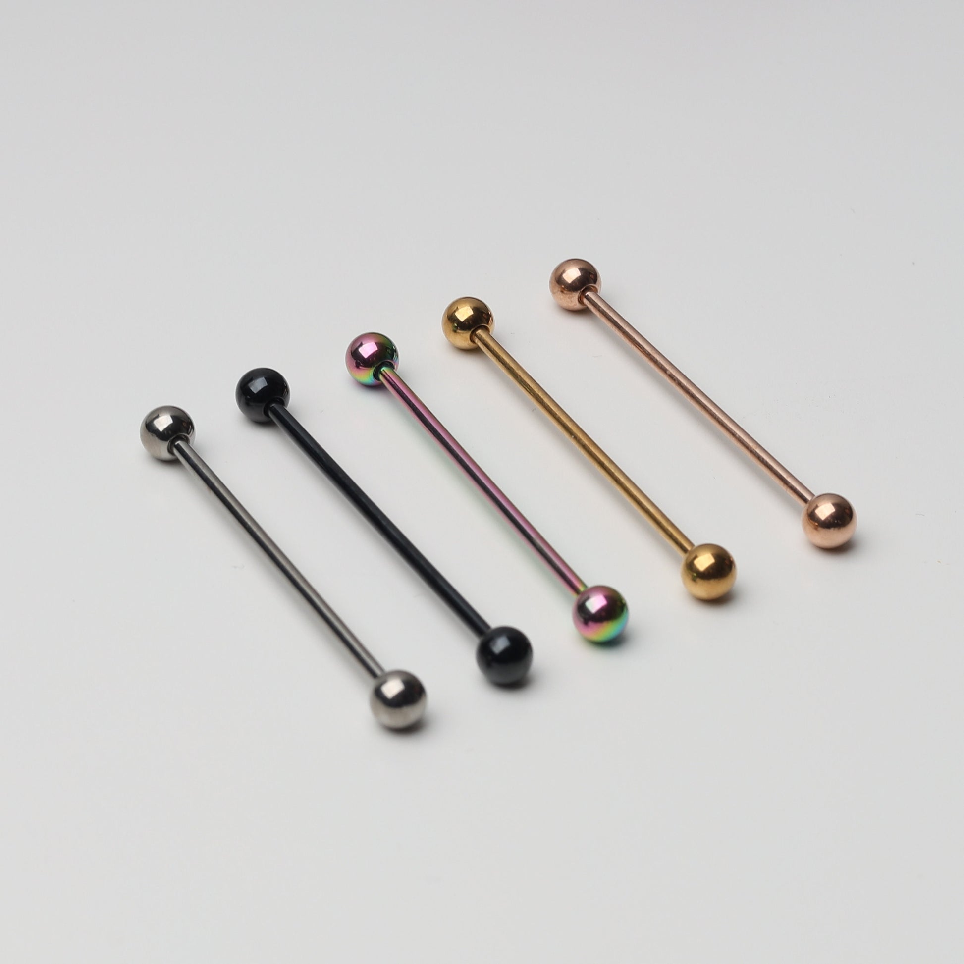 Industrial Barbell, Industrial Piercing, 14g 1.6mm Industrial Barbell 34mm, 36mm, 38mm, 316L Surgical Steel Scaffold Earring