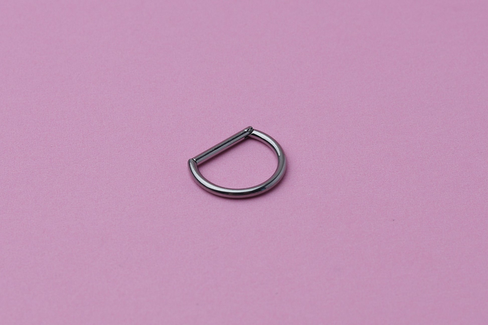 D Shaped Septum Clicker, Septum Jewelry, Unique Septum Ring, Septum Hoop