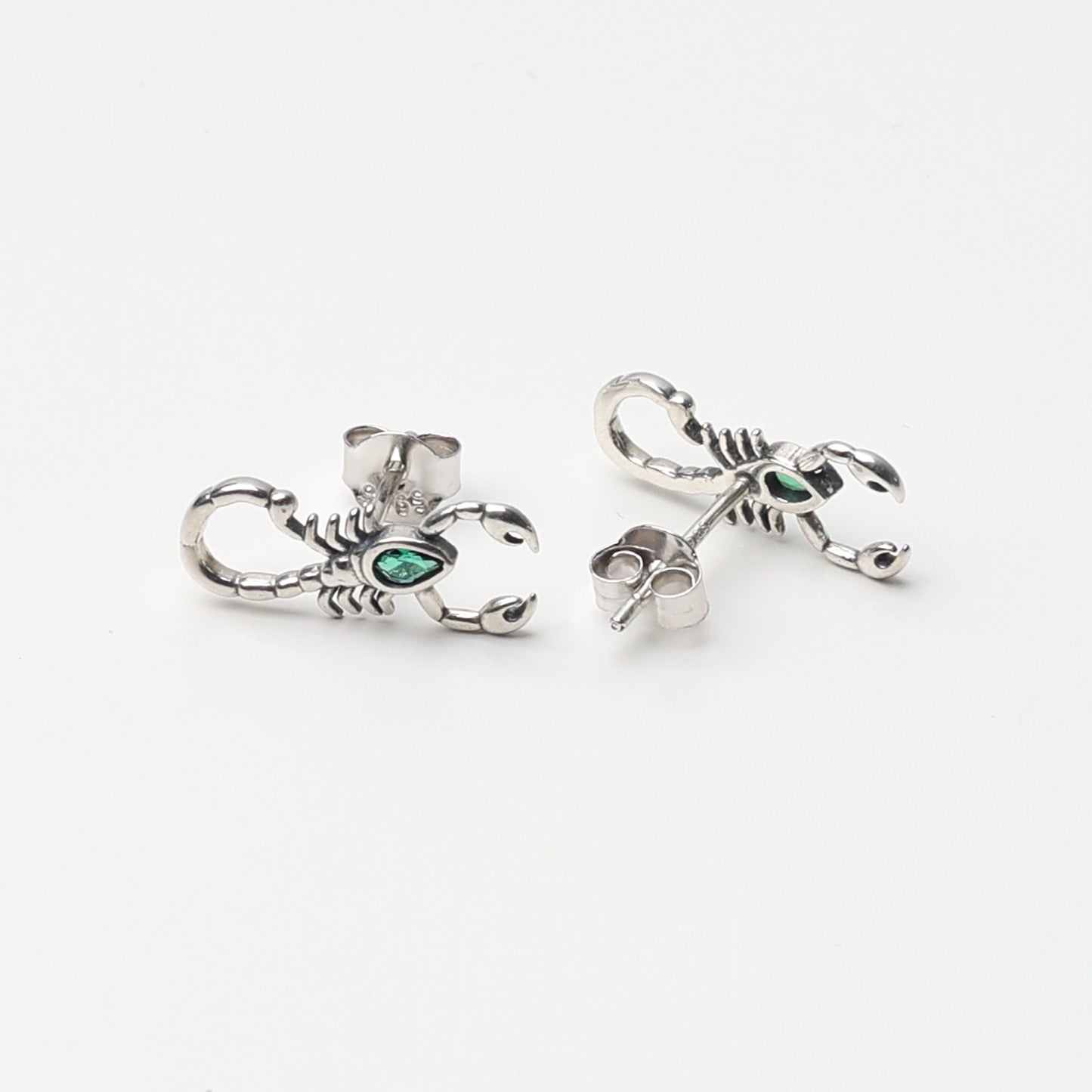 Pair of Dainty Scorpion Earrings in Sterling Silver, Silver Stud Earrings, Earrings, Silver 925, Insect Earrings, Cartilage Studs