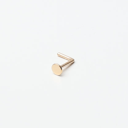 Solid Gold Disc Nose Stud