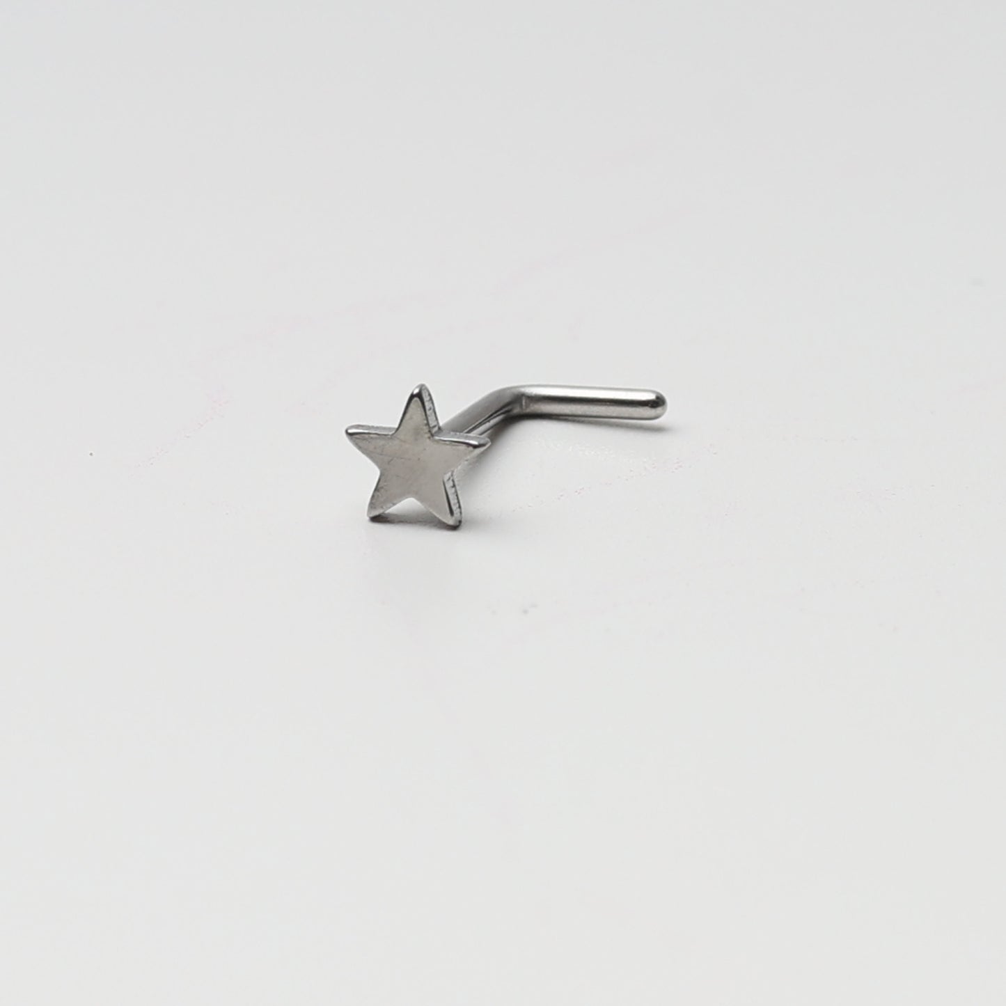 Star Shaped Nose Stud, Stainless Steel Nose Jewelry, L Shaped Nose Stud, Nostril Jewelry, Nose Piercing