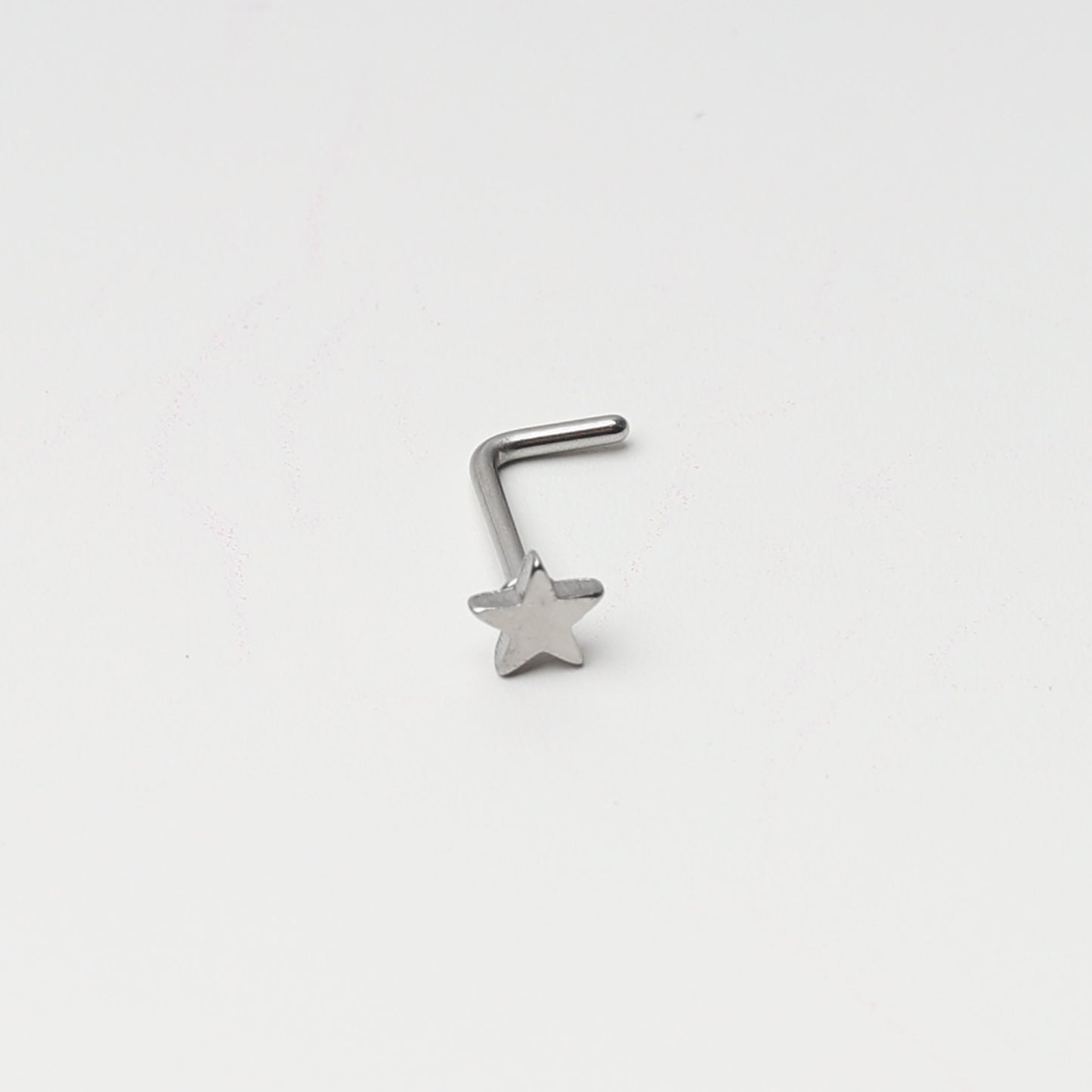 Star Shaped Nose Stud, Stainless Steel Nose Jewelry, L Shaped Nose Stud, Nostril Jewelry, Nose Piercing