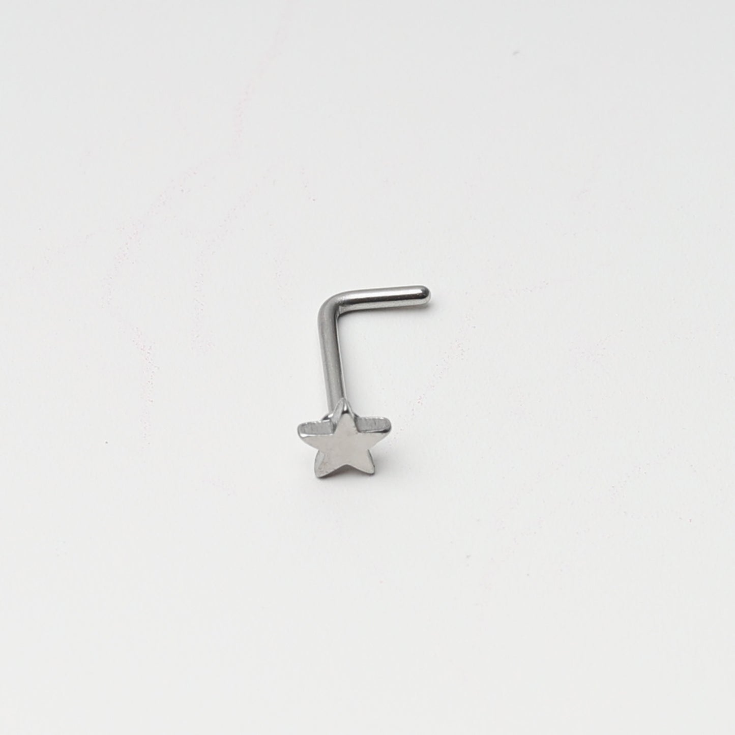 Star Shaped Nose Stud, Stainless Steel Nose Jewelry, L Shaped Nose Stud, Nostril Jewelry, Nose Piercing