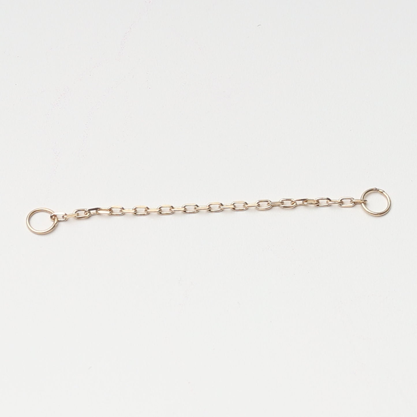 28mm 14K Solid Gold Nose Chain Attachment, Chain Piercing, Loop Chain Earring, Helix Chain, Cartilage Chain ,Linking Chain Connector