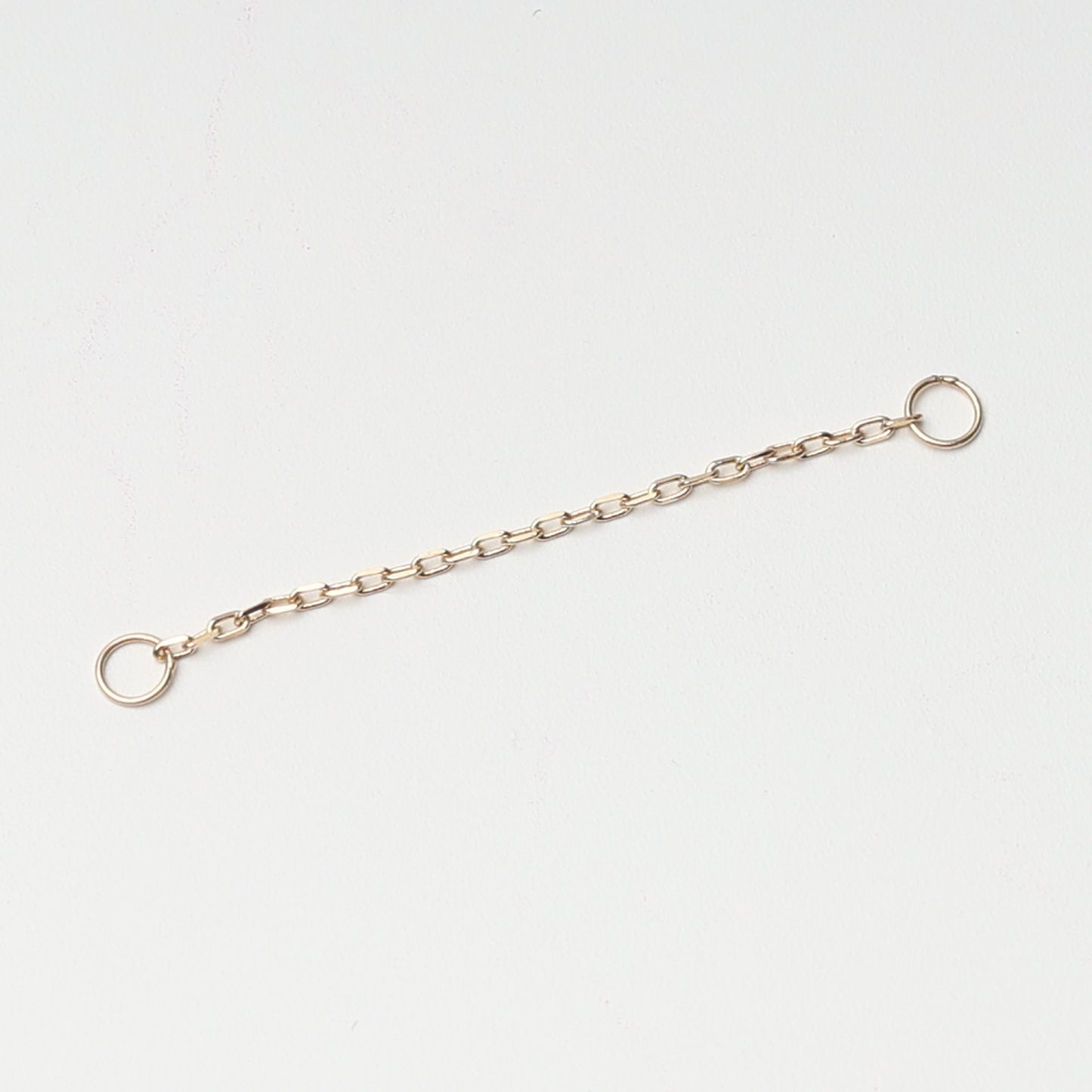 28mm 14K Solid Gold Nose Chain Attachment, Chain Piercing, Loop Chain Earring, Helix Chain, Cartilage Chain ,Linking Chain Connector