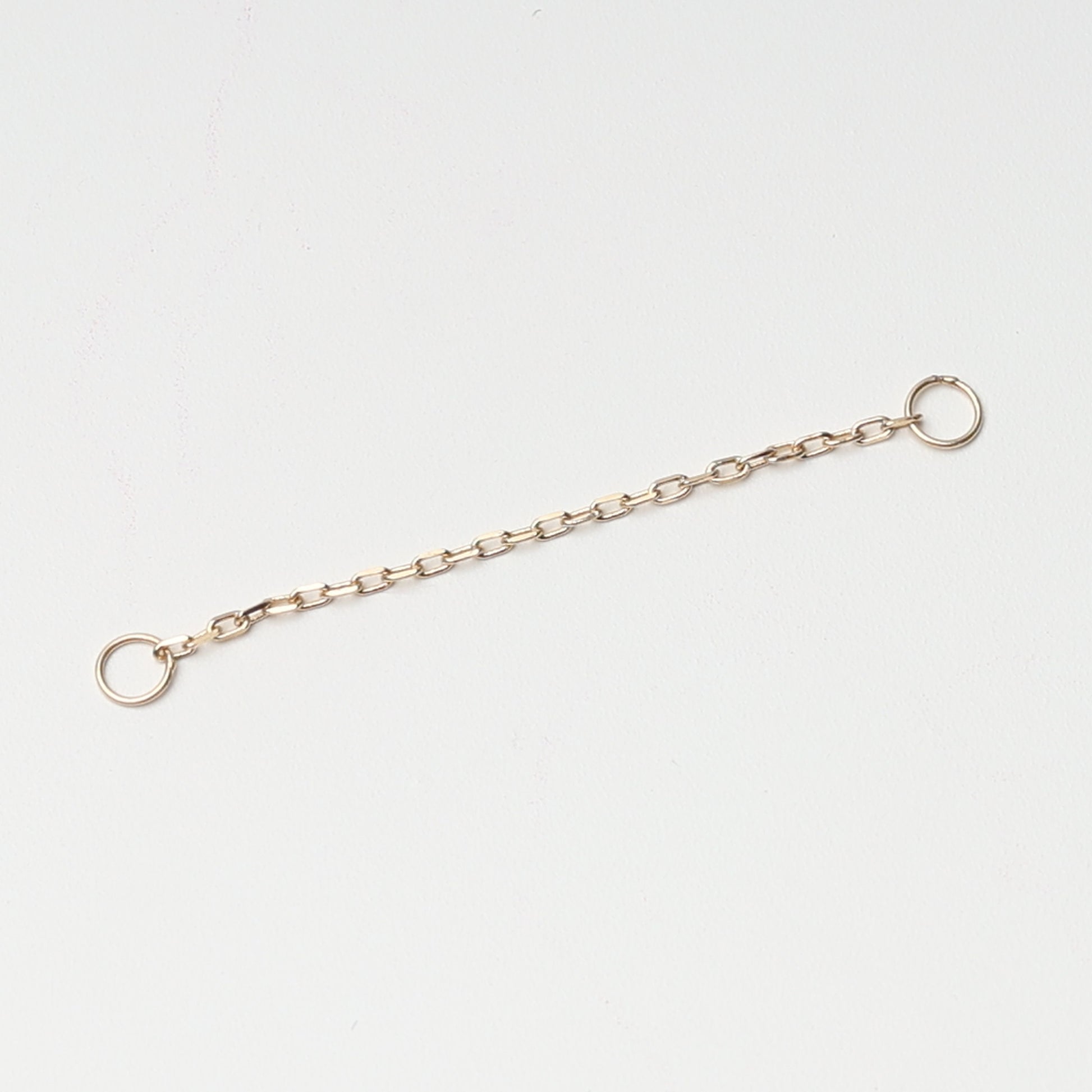 28mm 14K Solid Gold Nose Chain Attachment, Chain Piercing, Loop Chain Earring, Helix Chain, Cartilage Chain ,Linking Chain Connector