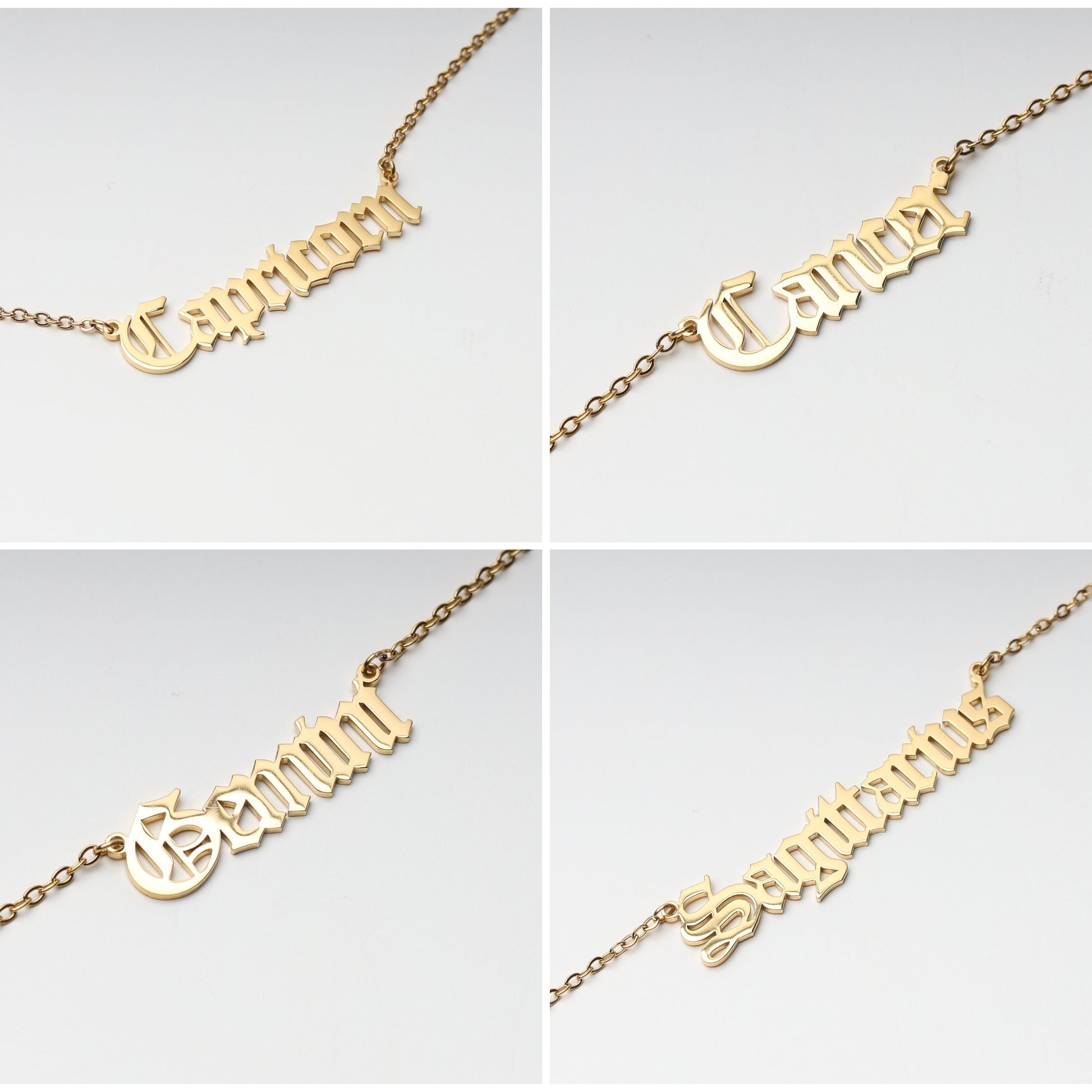 Star Sign Necklace, All Star Signs, Word Necklace, Zodiac, Astrology, Gold Filled Stainless Steel Name Plate Necklace Chain