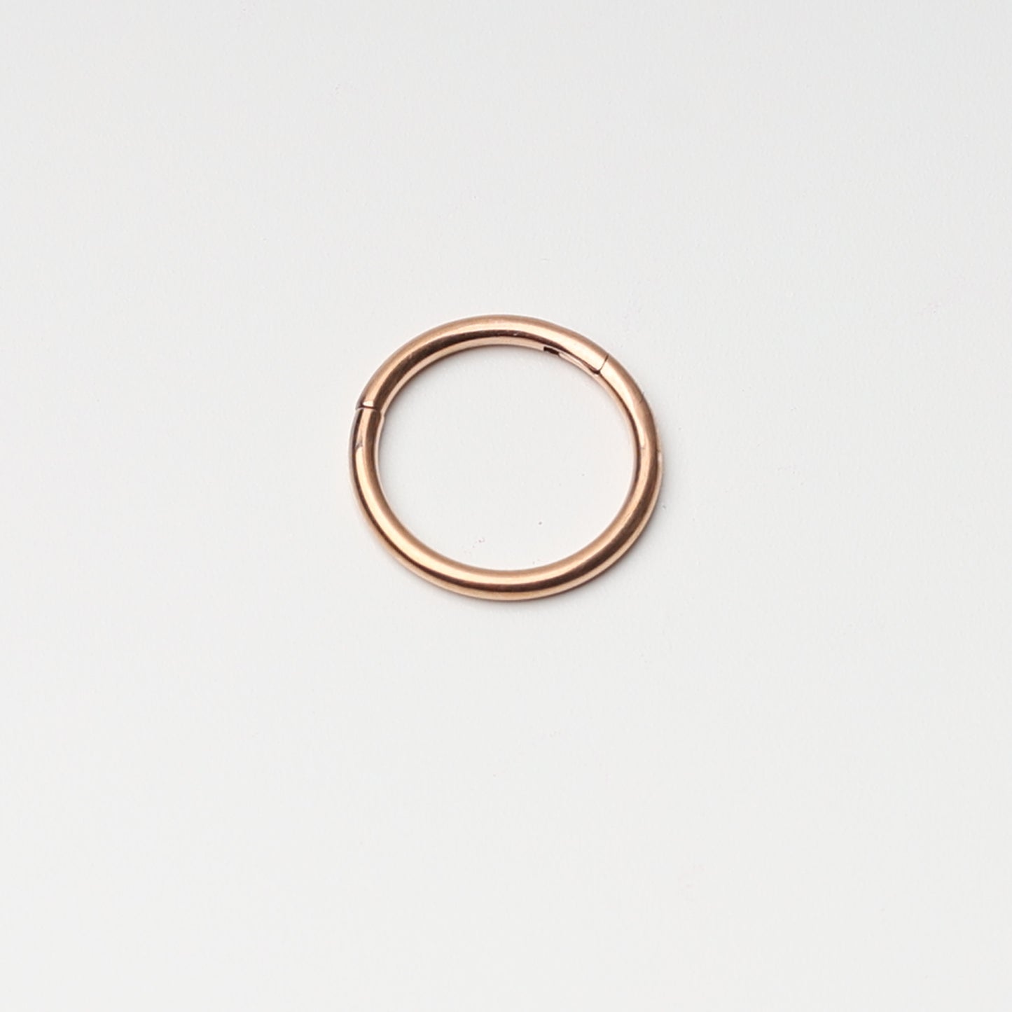 Rose Gold Titanium Septum Clicker, All Sizes, ASTM F136, Nose Jewelry, Helix Hoop, Daith, Minimal Septum Ring. Ear Clicker, Endless Hoops