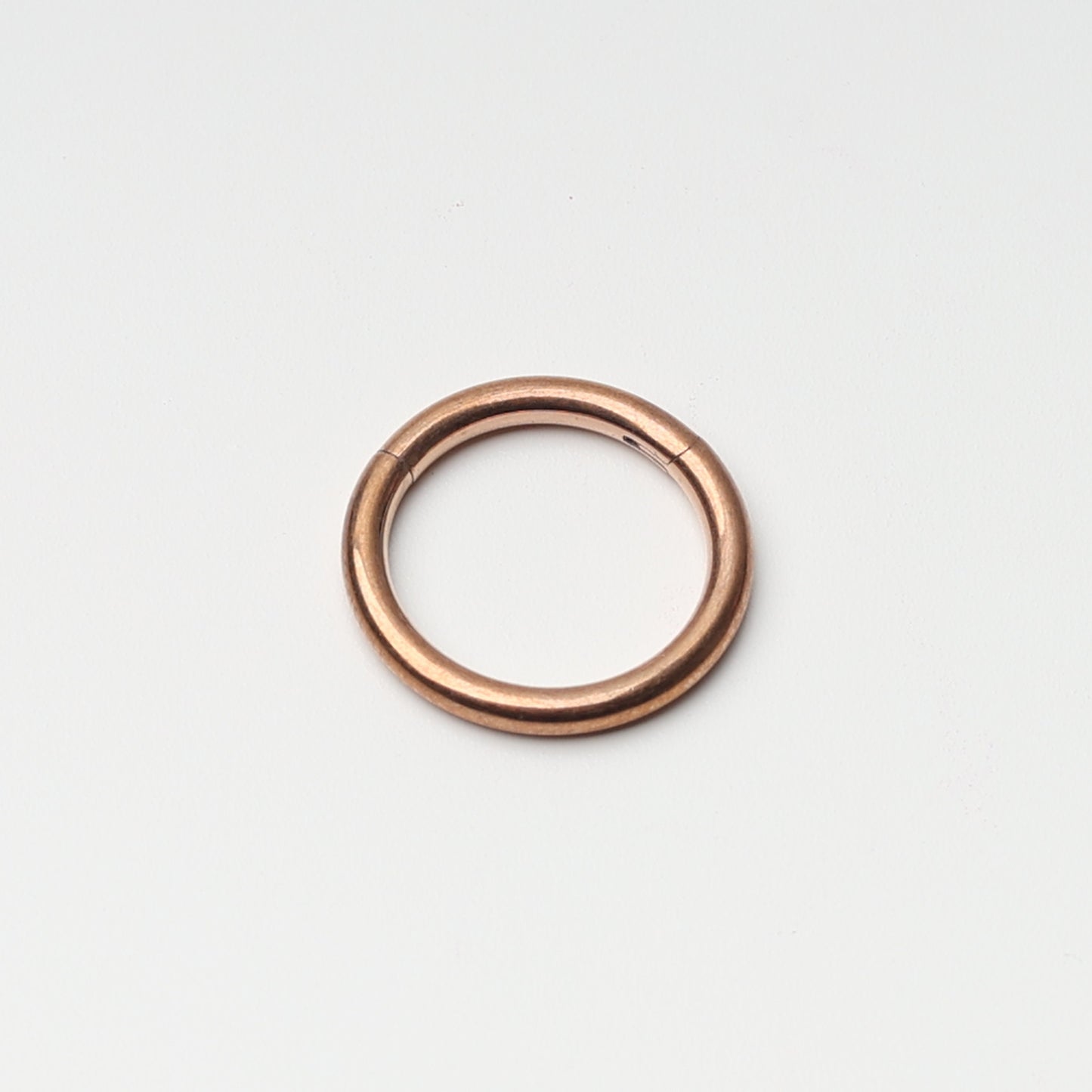 1.6mm Rose Gold Titanium Septum Clicker, 10mm, ASTM F136, Nose Jewelry, Helix Hoop, Daith, Minimal Septum Ring. Ear Clicker, Endless Hoops