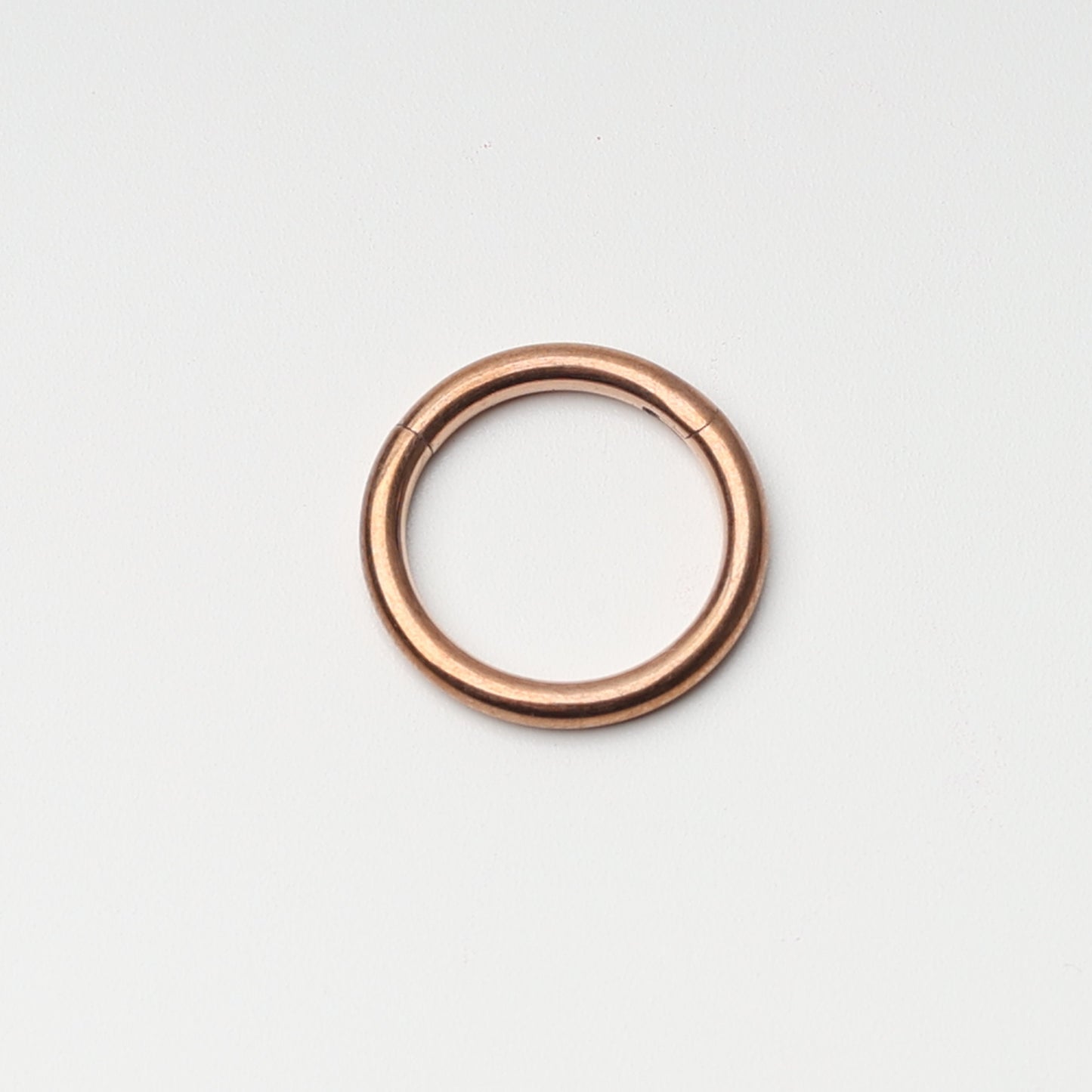 1.6mm Rose Gold Titanium Septum Clicker, 10mm, ASTM F136, Nose Jewelry, Helix Hoop, Daith, Minimal Septum Ring. Ear Clicker, Endless Hoops