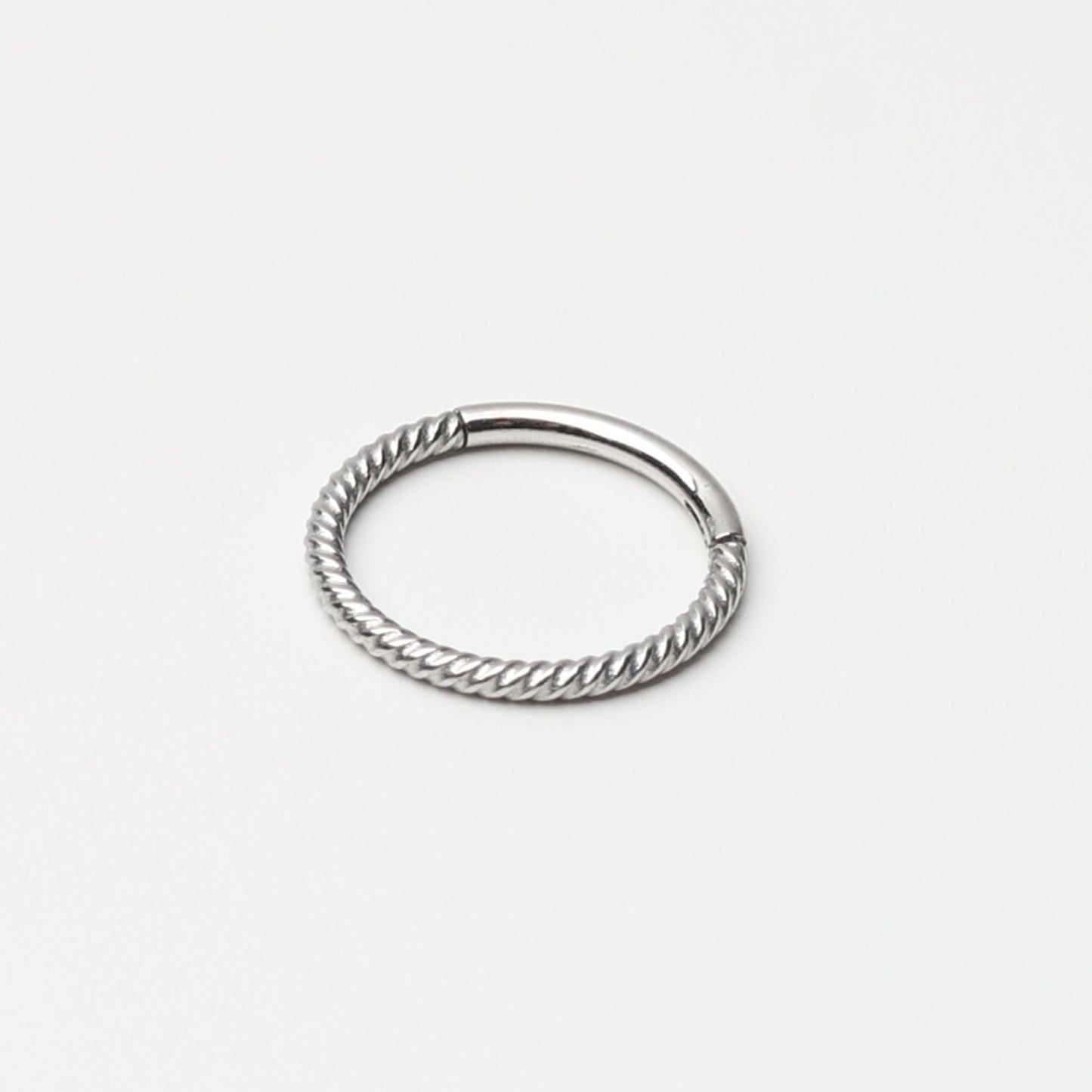 18G Twisted Titanium Septum Clicker, 1.0mm, ASTM F136, Nose Jewelry, Helix Hoop, Daith, Minimal Septum Ring. Ear Clicker, Endless Hoops