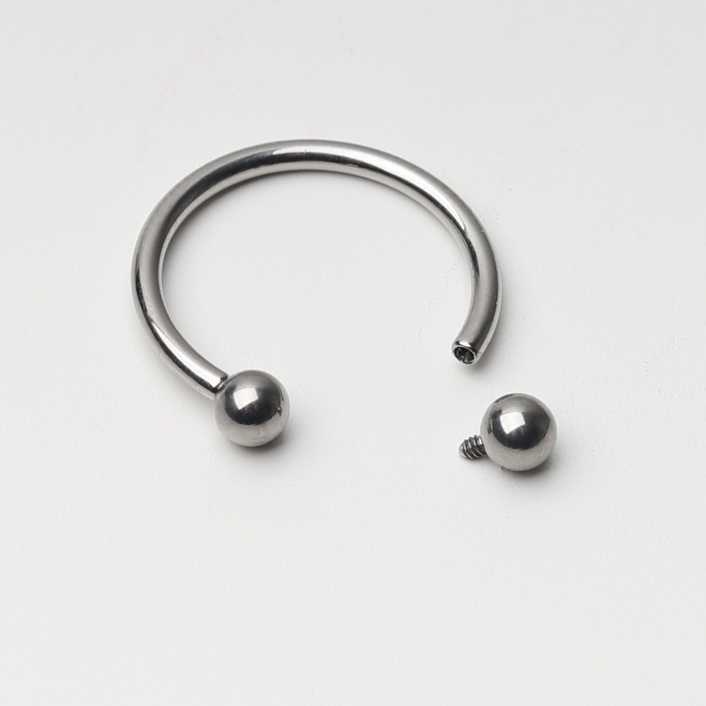 Titanium Internally Threaded Horseshoe Hoop, Implant Grade Titanium Horseshoe Barbell, Titanium Septum Ring, Eyebrow Ring, Cartilage Earring