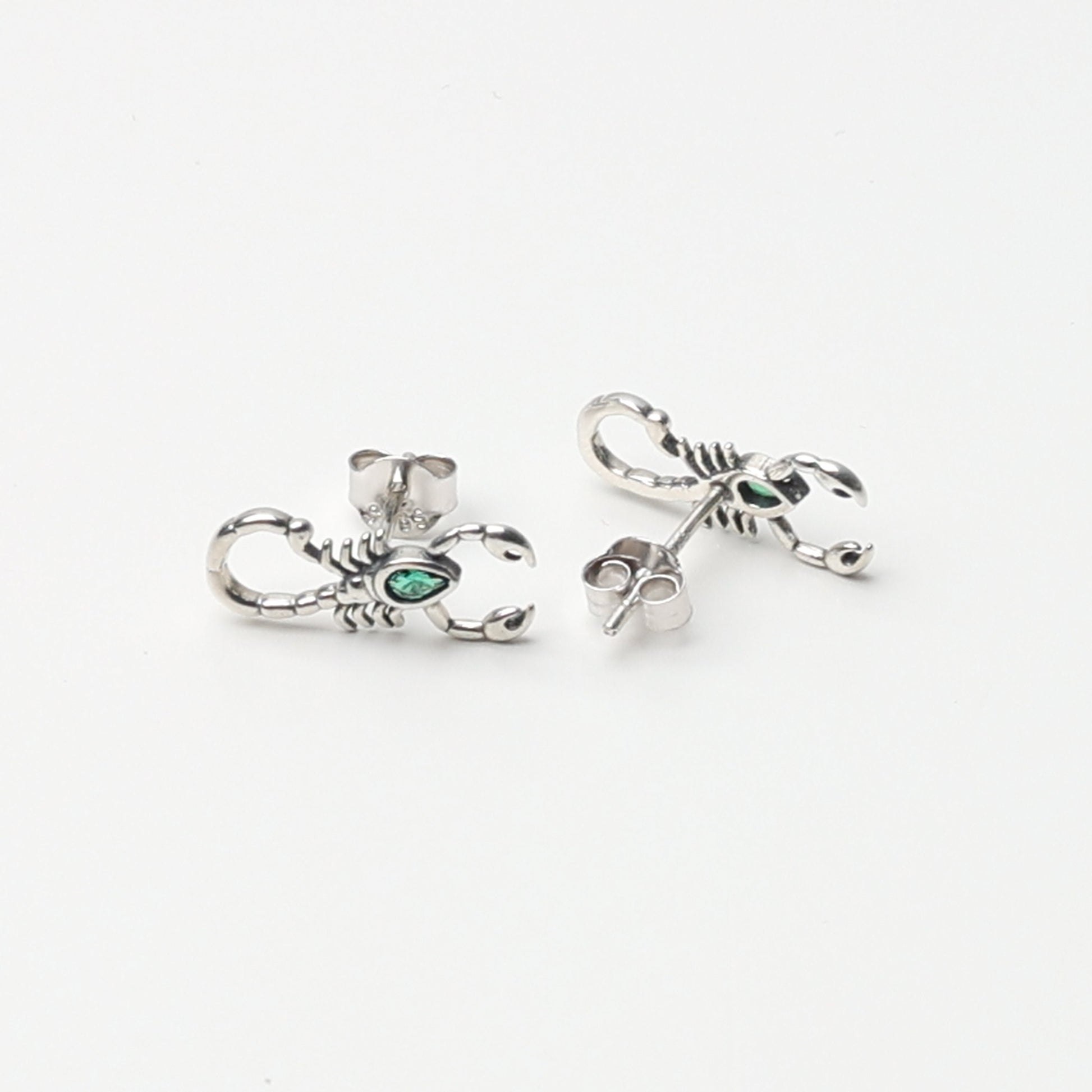 Pair of Dainty Scorpion Earrings in Sterling Silver, Silver Stud Earrings, Earrings, Silver 925, Insect Earrings, Cartilage Studs