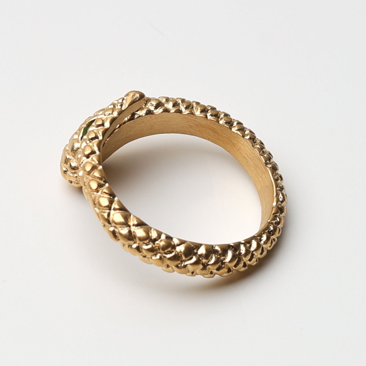 Snake Ring, Size 7 Wrap Around Ring, Stainless Steel Chunky Snake Ring, Gold Serpent Ring, Simple Ring, Gift For Her