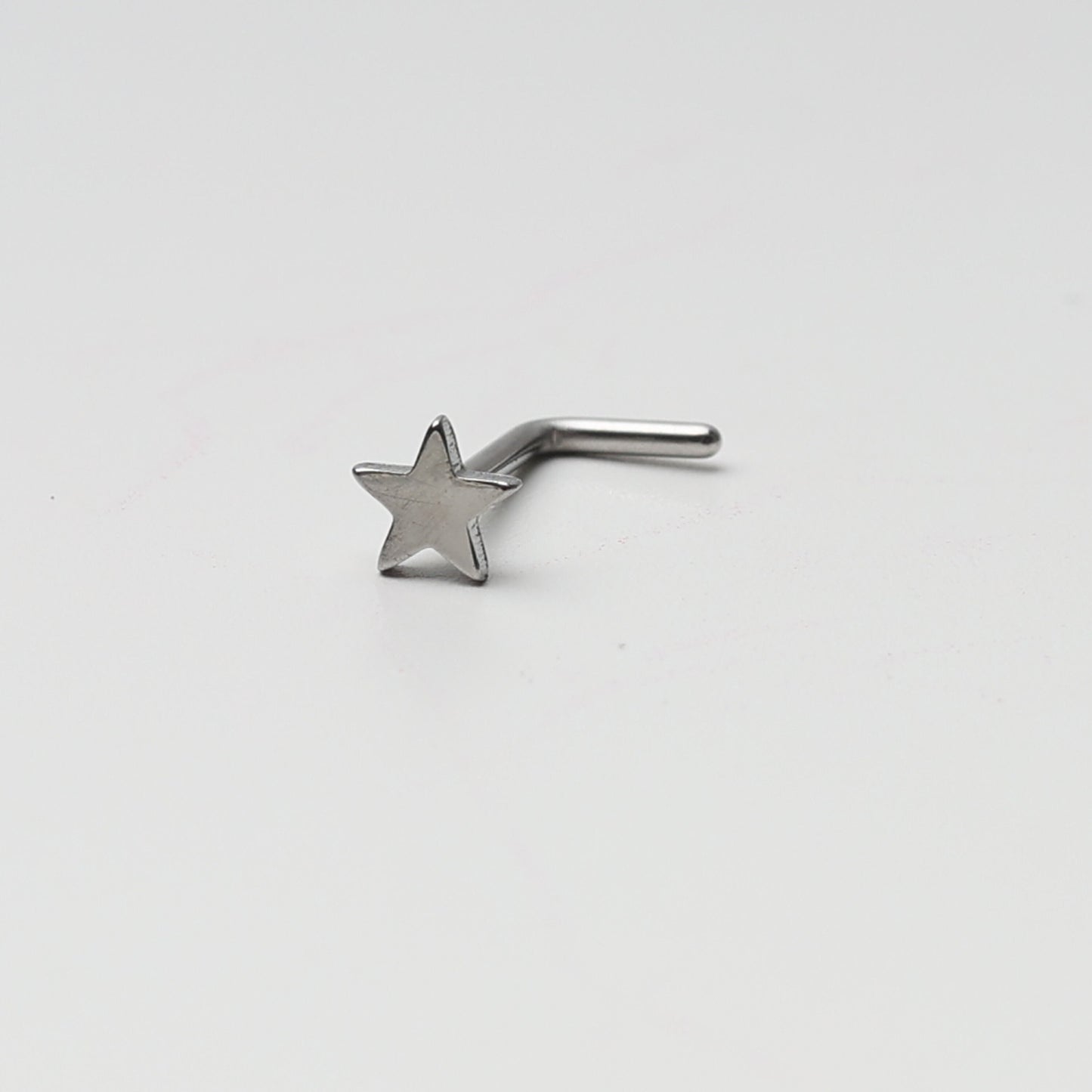 Star Shaped Nose Stud, Stainless Steel Nose Jewelry, L Shaped Nose Stud, Nostril Jewelry, Nose Piercing