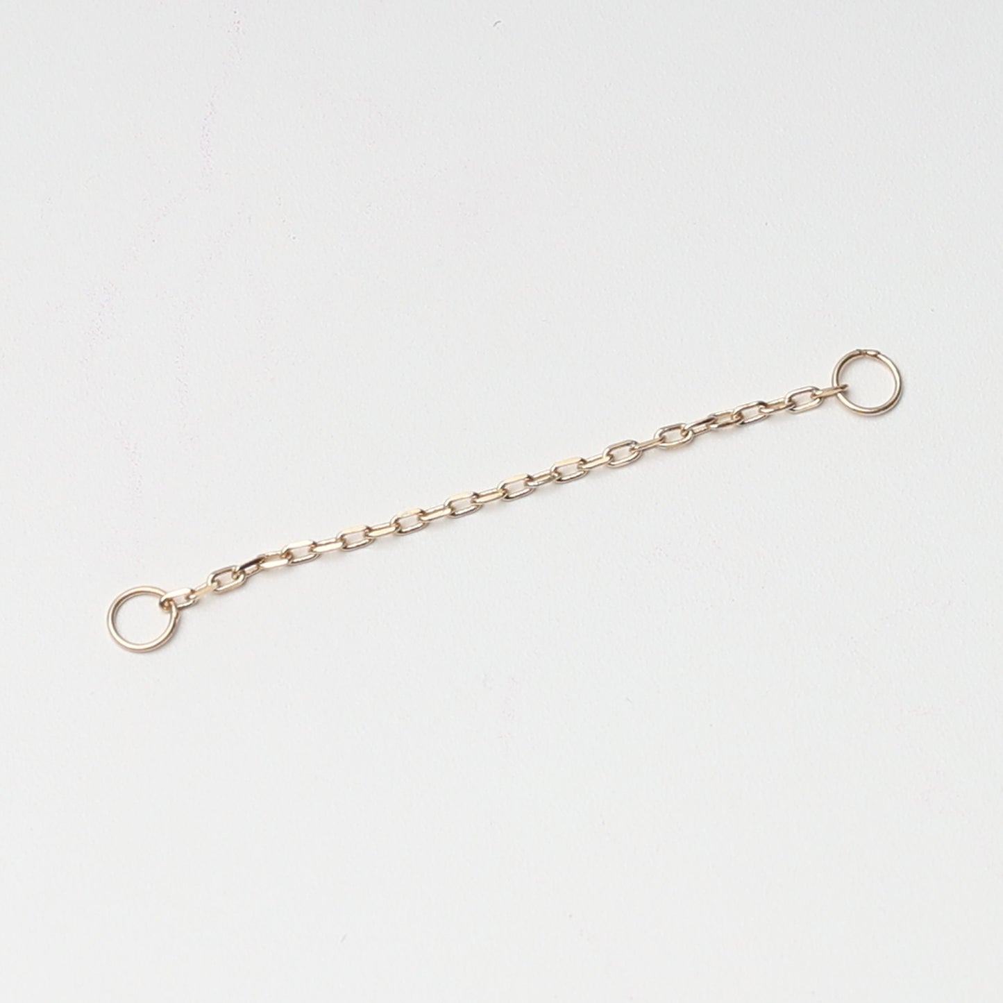 28mm 14K Solid Gold Nose Chain Attachment, Chain Piercing, Loop Chain Earring, Helix Chain, Cartilage Chain ,Linking Chain Connector