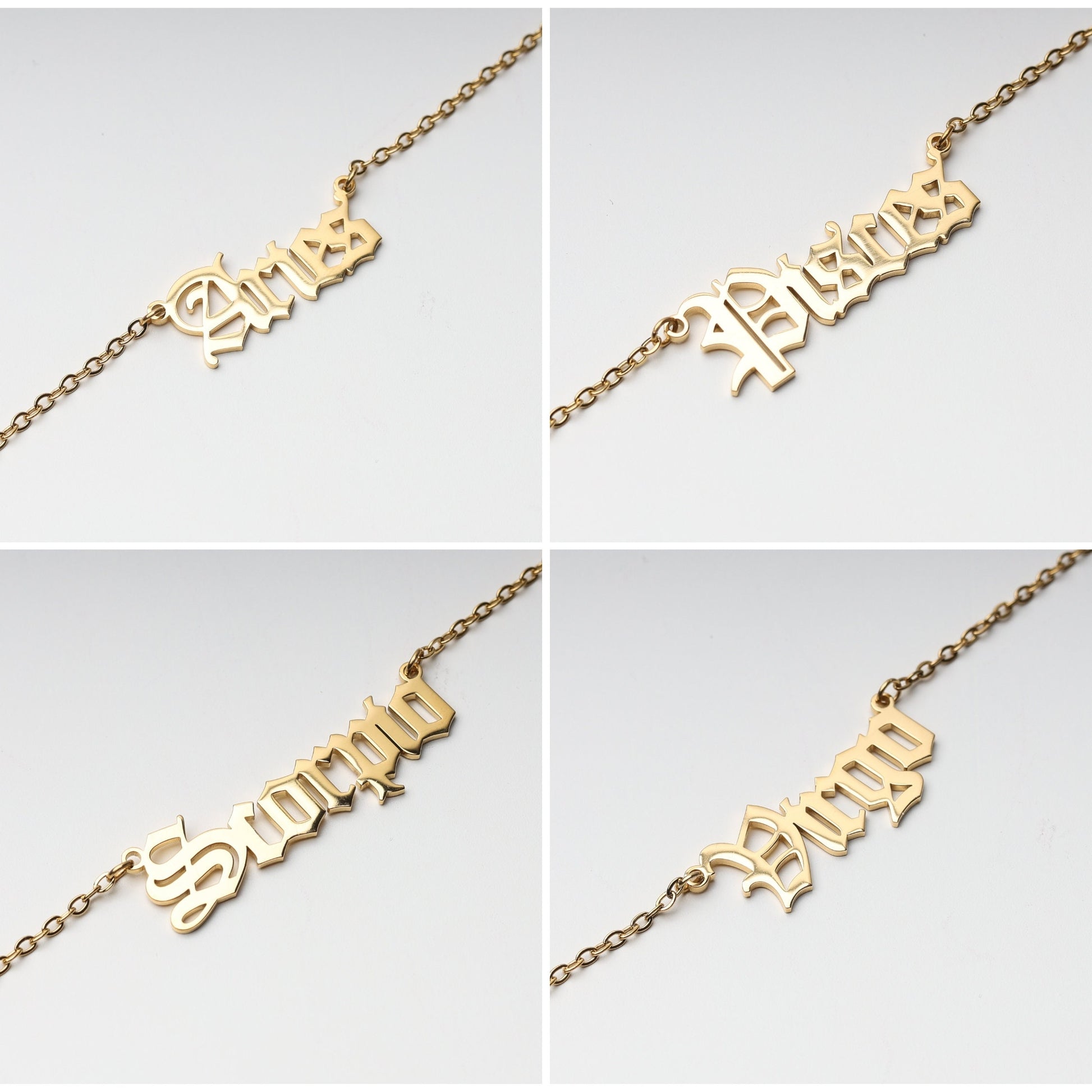 Star Sign Necklace, All Star Signs, Word Necklace, Zodiac, Astrology, Gold Filled Stainless Steel Name Plate Necklace Chain