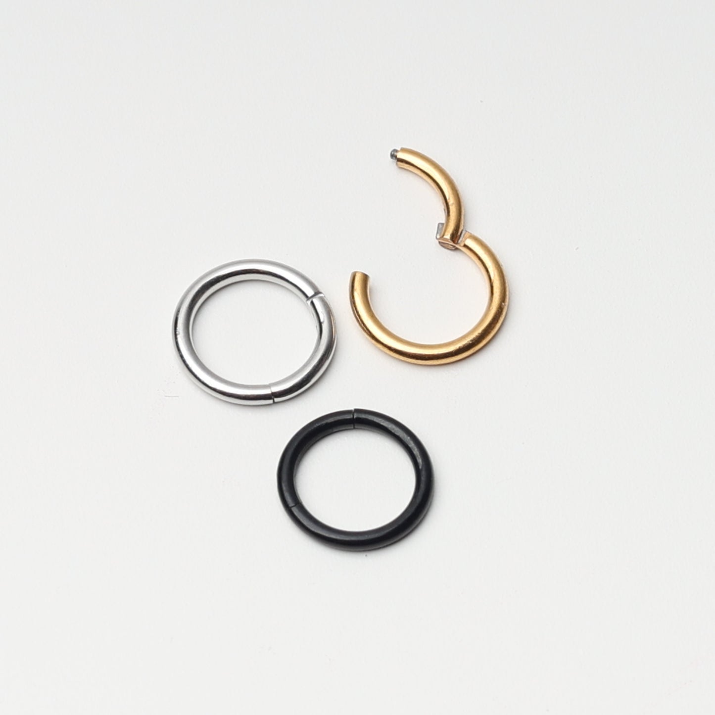 Titanium Clicker Hoops - 18G 1.0mm - Minimal Septum Ring - Ear Clicker Endless Hoops Sleeper Segment clicker - Nose - Conch - Hypoallergenic