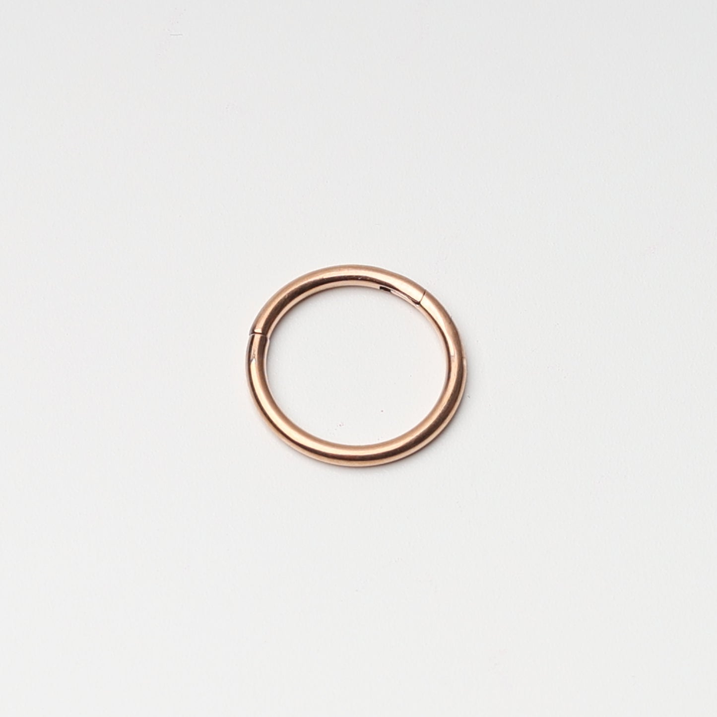 Rose Gold Titanium Septum Clicker, All Sizes, ASTM F136, Nose Jewelry, Helix Hoop, Daith, Minimal Septum Ring. Ear Clicker, Endless Hoops