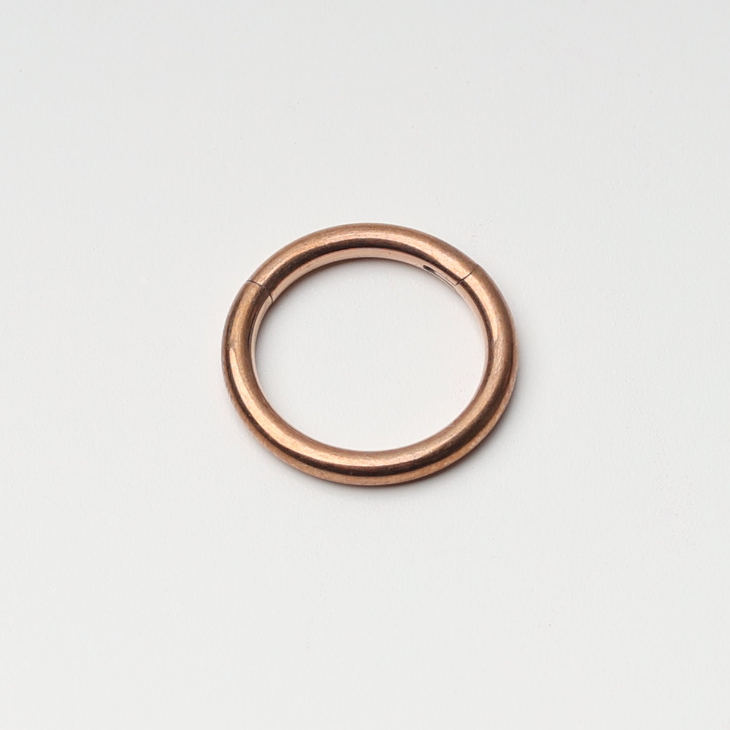 1.6mm Rose Gold Titanium Septum Clicker, 10mm, ASTM F136, Nose Jewelry, Helix Hoop, Daith, Minimal Septum Ring. Ear Clicker, Endless Hoops