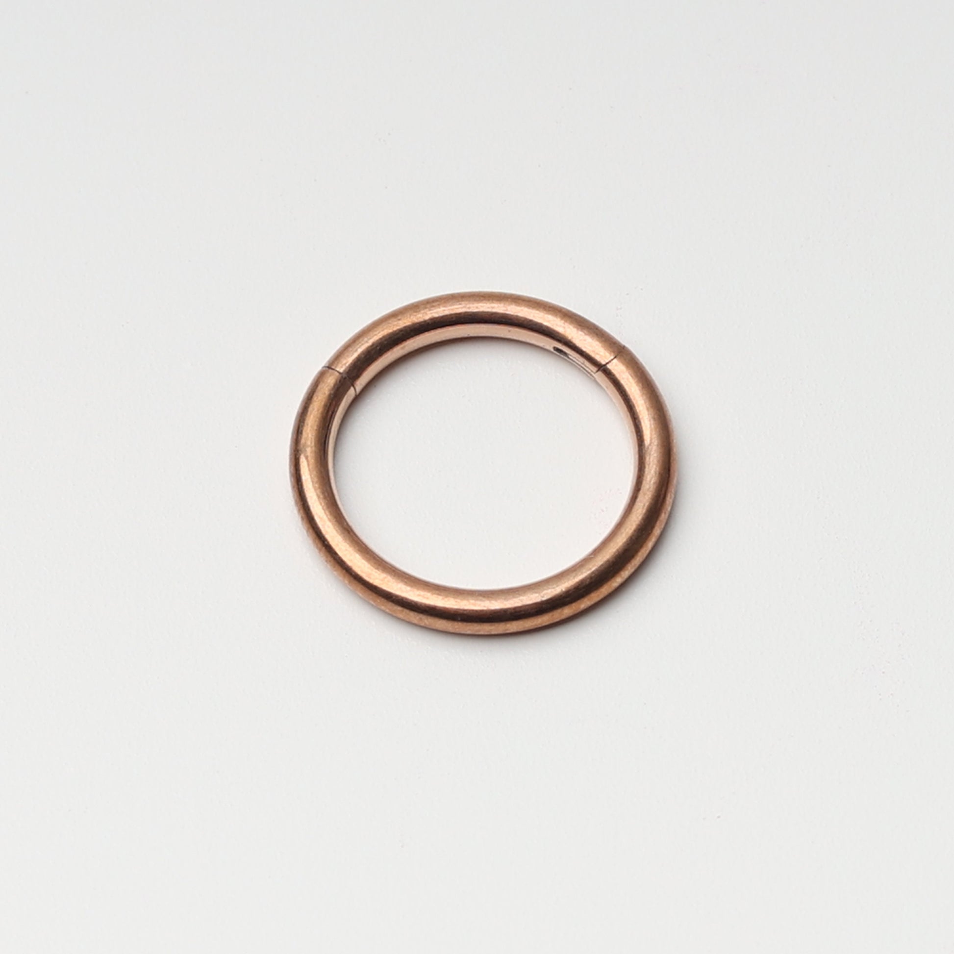 1.6mm Rose Gold Titanium Septum Clicker, 10mm, ASTM F136, Nose Jewelry, Helix Hoop, Daith, Minimal Septum Ring. Ear Clicker, Endless Hoops