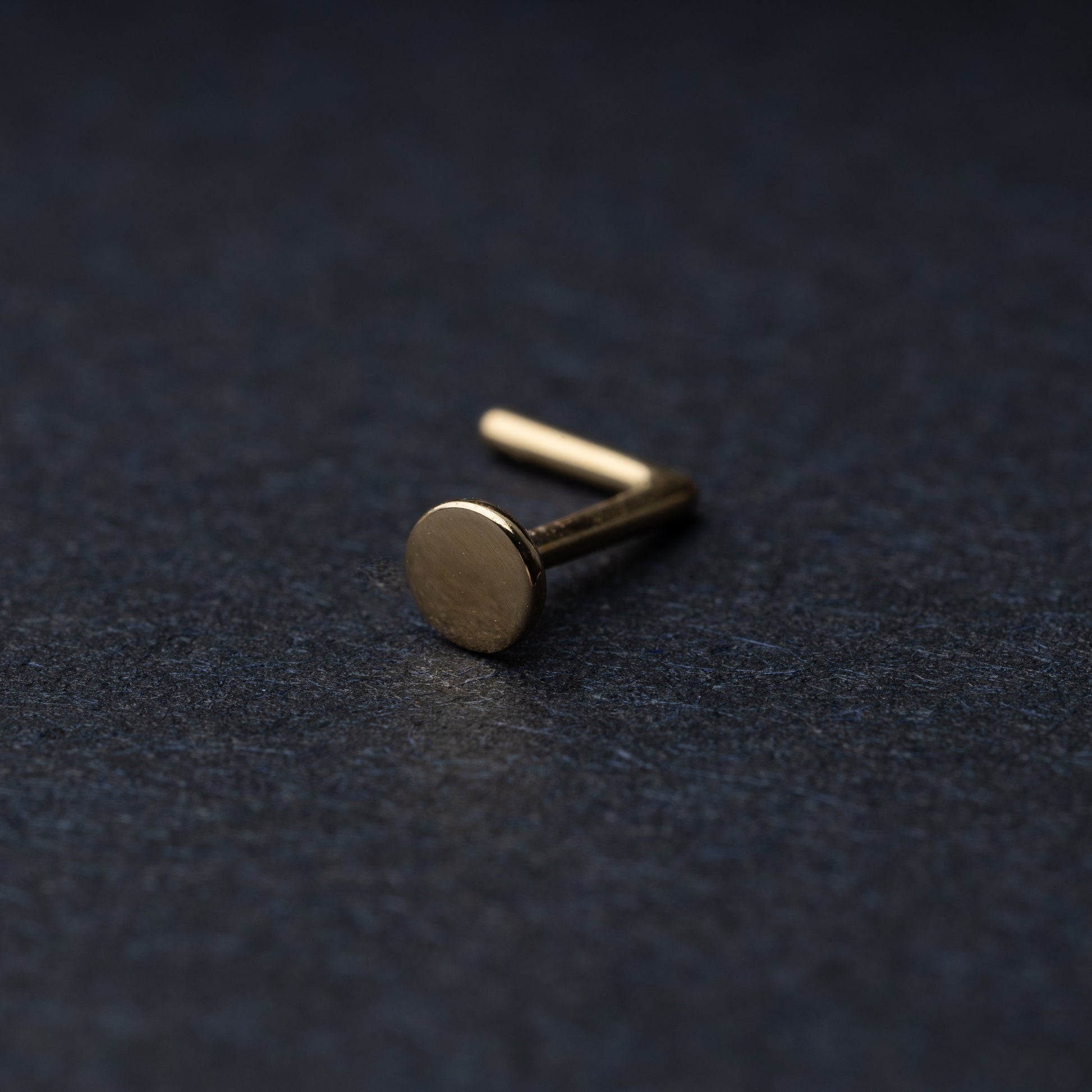 Solid Gold Disc Nose Stud