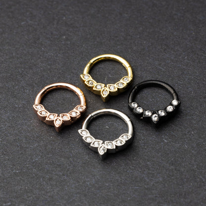 Ornate Jewelled Septum Ring