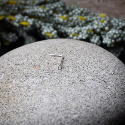 Tiny Sterling Silver Nose Stud