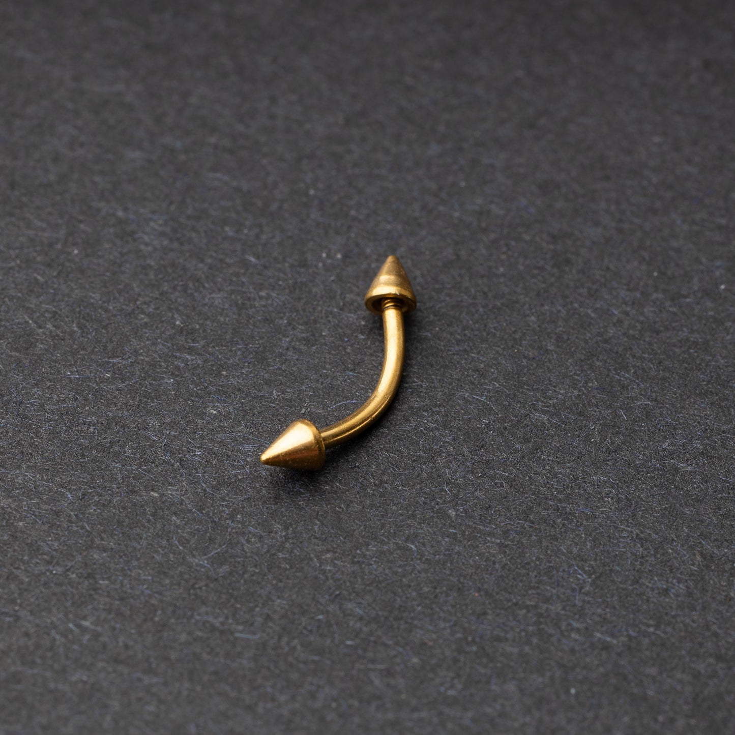 Gold Spiked Curved Barbell