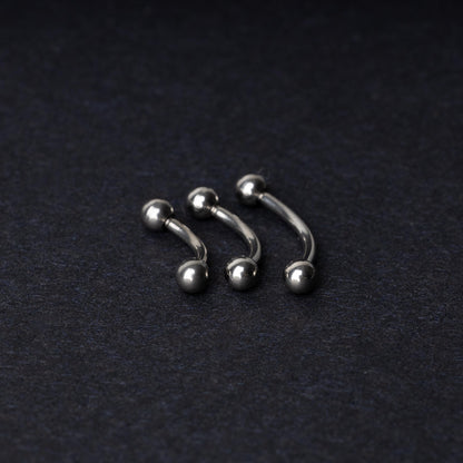 Silver Curved Barbell