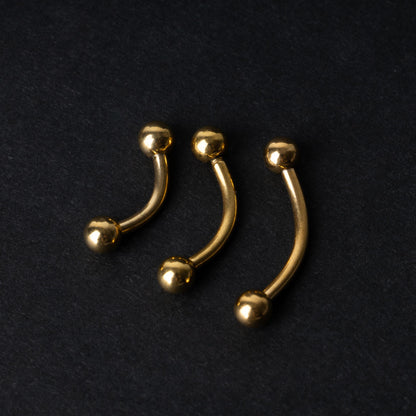 Gold Curved Barbell